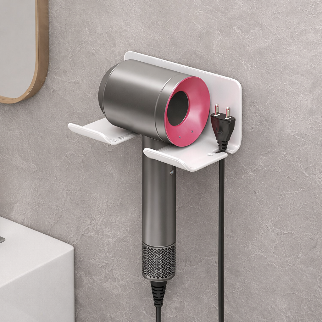 No-hole-punching hair dryer stand