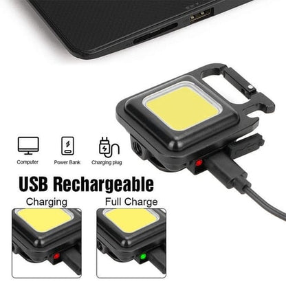 🔥Last Day Buy 1 Get 1 Free – Only $13.49 Each! 🔥Multifunctional Keychain Rechargeable Light💡