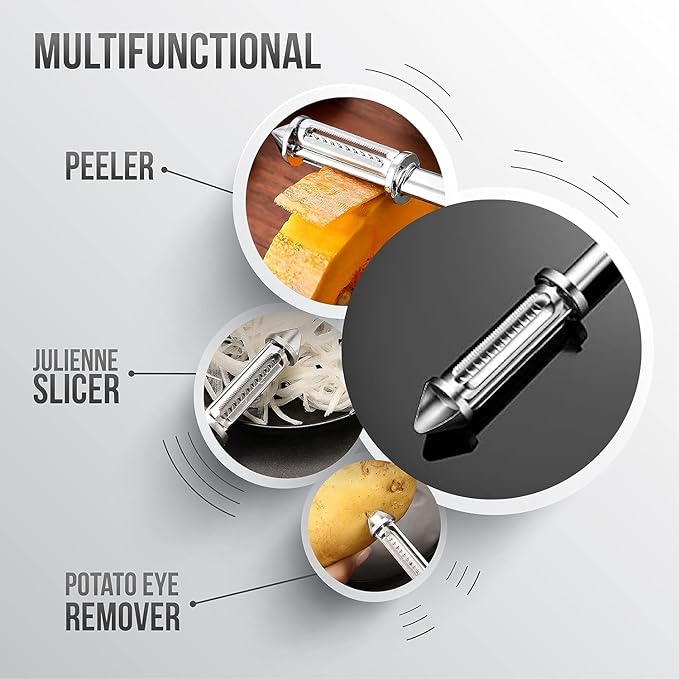 🔥Last Day Buy 1 Get 1 Free $12.49 Each🔥5-in-1 Stainless Steel Multifunctional Veggie Peeler