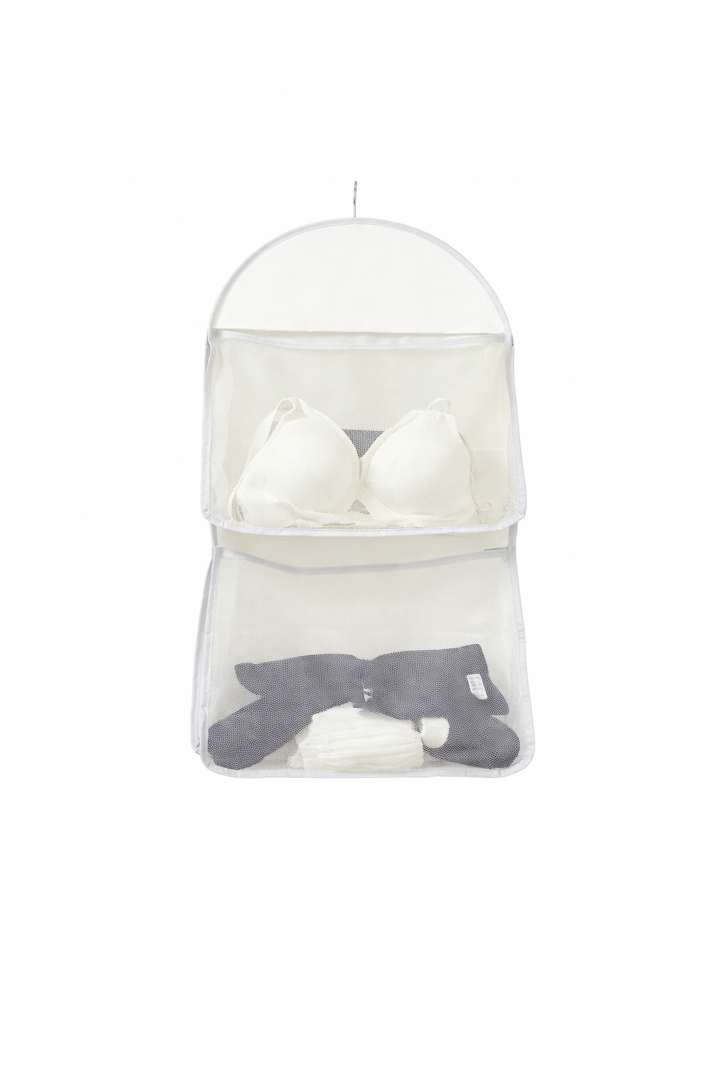 Clothing and sock storage hanging bag