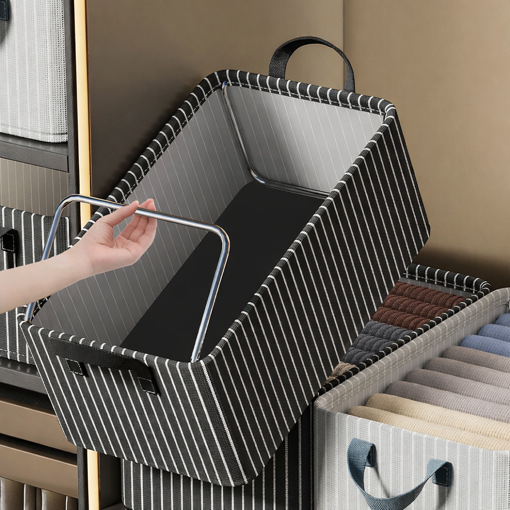 Large-capacity clothing storage box