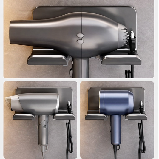 No-hole-punching hair dryer stand