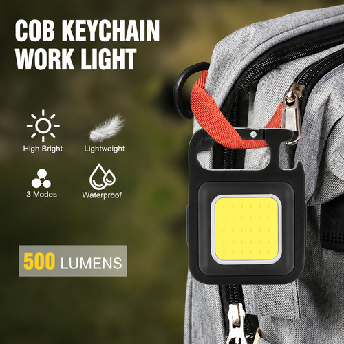 🔥Last Day Buy 1 Get 1 Free – Only $13.49 Each! 🔥Multifunctional Keychain Rechargeable Light💡